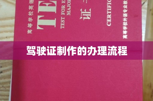 长岭驾驶证制作的办理流程